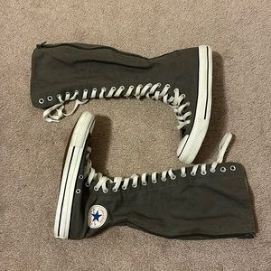 Vintage knee high grey Converse All Star Chuck Taylor  knee high sneaker boots.